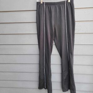 Nike Work Out Black Pants with White zippers on back of legs size Medium
